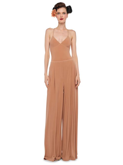 spliced dress mens pleat pant NORMA KAMALI | KK1257PLO96833CAPPUCCINO
